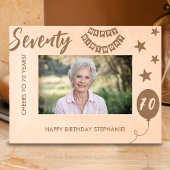 応援~70年ハッピーバースデー レーザー彫刻フレーム