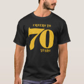 応援~70年70歳誕生日 Tシャツ (正面)