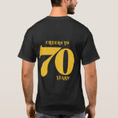 応援~70年70歳誕生日 Tシャツ (裏面)