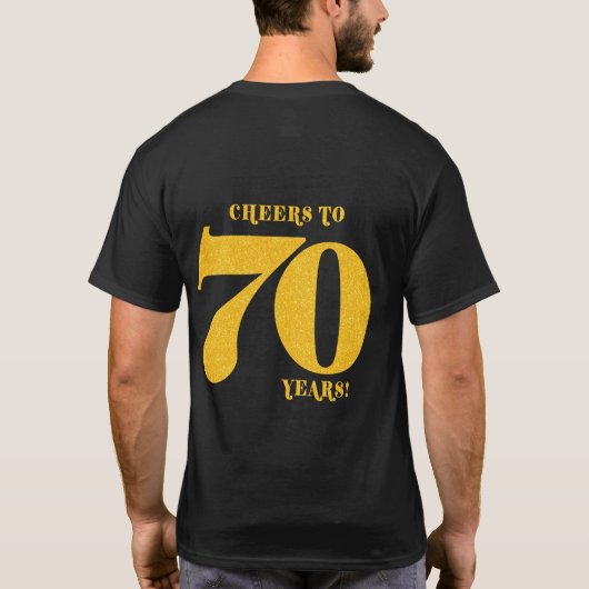 応援～70年70歳誕生日 Tシャツ (裏面)