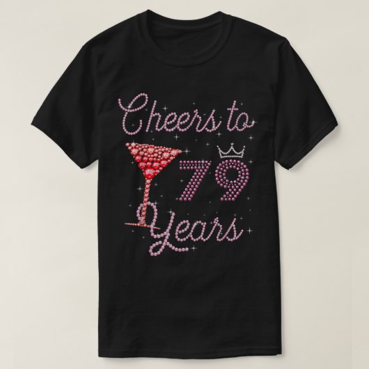 応援～79歳79誕生日79歳 Tシャツ (デザイン正面)