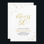 応援～80 | 金ゴールド&ホワイト80th誕生日パーティー 招待状<br><div class="desc">この80祝歳の誕生日パスタイリッシューティーの招待で特別な日を過ごす。このデザインは、シックな金ゴールドタイポグラフィ「80年への応援」と金ゴールド要素を備えている。文字カスタマイズと背景色を指定できる。私のショップBaraBomDesignでは、より多くのマッチングパーティーの供給が利用可能である。</div>
