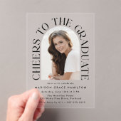 応援Arch Photo Gruation Party アクリル招待状 (インサイチュ (ポータブル))