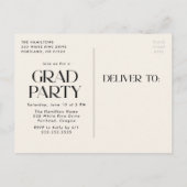 応援Arch Photo Gruation Party インビテーションポストカード (裏面)