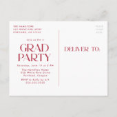 応援Arch Photo Gruation Party インビテーションポストカード (裏面)