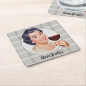 応援B*ステッチ! スクエアペーパーコースター (アングル)