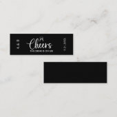応援Drink On Us 結婚'S Drinkチケット スキニー名刺 (正面/裏面)