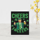 応援F.ckersSt patricks dayおもしろいビール飲料 カード (黄色い花)
