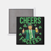 応援F.ckersSt patricks dayおもしろいビール飲料 マグネット (正面/裏面)
