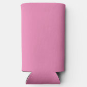 応援Groovyピンク赤タイポグラフィ名結婚の スリム缶クーラー (裏面)