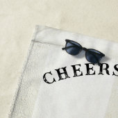 応援Nビール飲む巨大なマグスタインモノグラム ビーチタオル (インサイチュ)