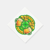 応援St patricks dayシャムロック21歳の誕生日 スタンダードカクテルナプキン (角)