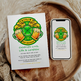 応援St patricks dayシャムロック21歳の誕生日 招待状