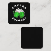 応援St patricks dayビール飲おもしろいみ スクエア名刺 (正面/裏面)