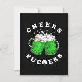 応援St patricks dayビール飲おもしろいみ 出欠カード (正面)
