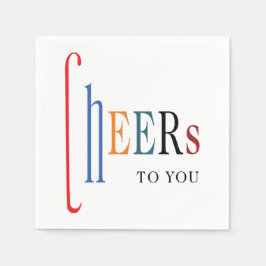 応援To You Happy New Yearパーティー スタンダードカクテルナプキン