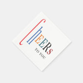 応援To You Happy New Yearパーティー スタンダードカクテルナプキン (角)