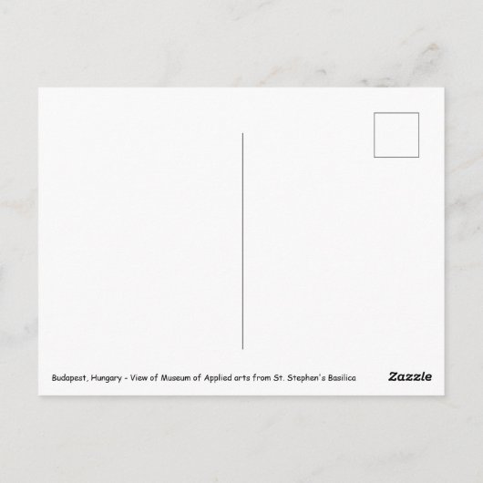 応用美術館 - ハンガリー, ブダペスト ポストカード (裏面)