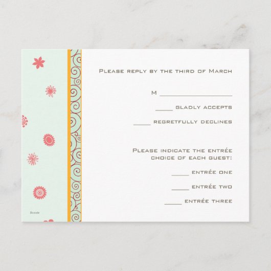 応答お洒落カード インビテーションポストカード (正面)