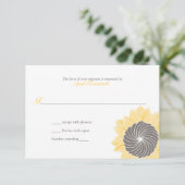 応答を結婚するヒマワリ 出欠カード (スタンド正面)