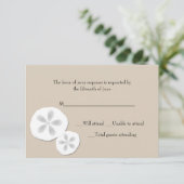 応答カードを結婚する砂ドル 出欠カード (スタンド正面)