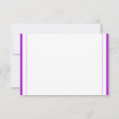 応答カードを結婚する紫色のストライプ 出欠カード (裏面)