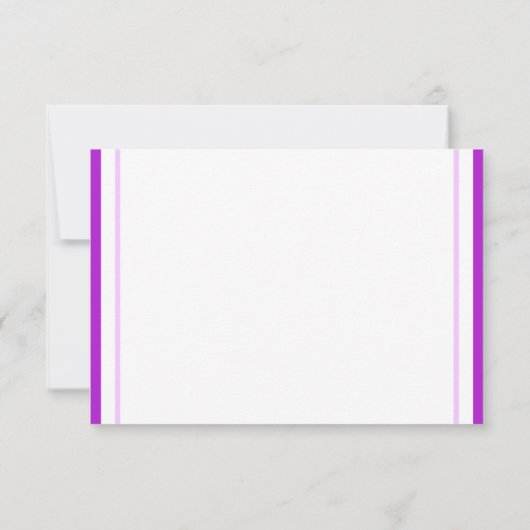 応答カードを結婚する紫色のストライプ 出欠カード (裏面)