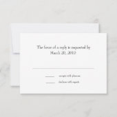 応答カードバー（ユダヤ教の）バル・ミツバーティール（緑がかった色） グランジ 出欠カード (裏面)