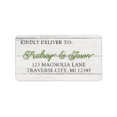 応答カード結婚の差出人住所ラベル ラベル (正面)