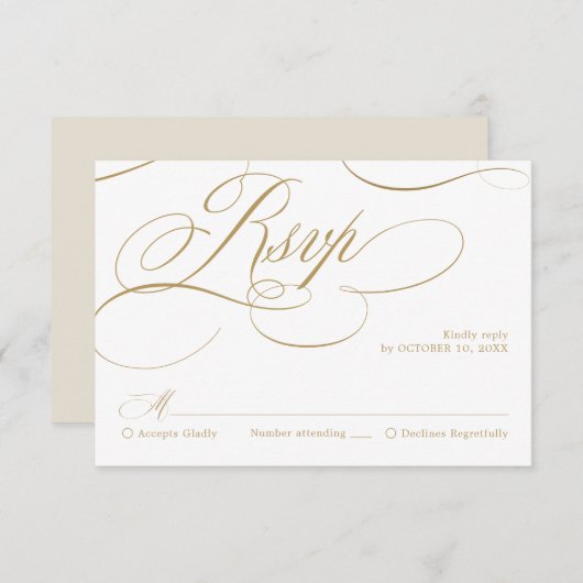 応答カード 出欠カード (正面/裏面)