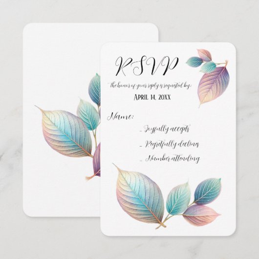 応答カード 出欠カード (正面/裏面)