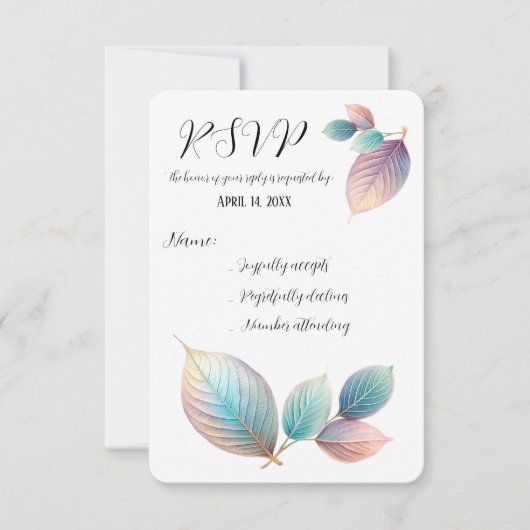 応答カード 出欠カード (正面)