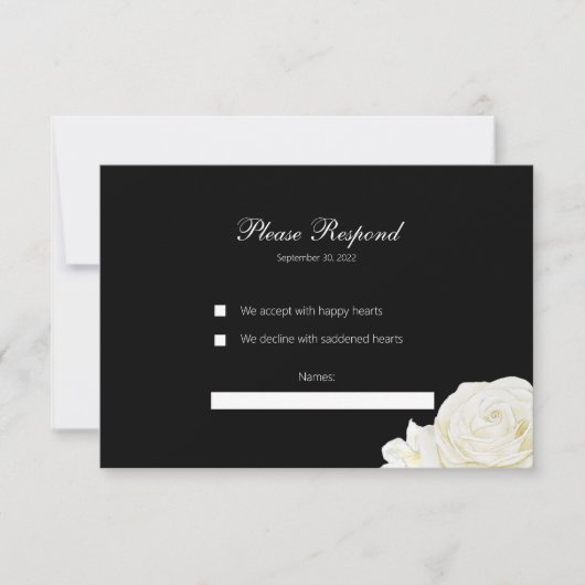 応答カード 出欠カード (正面)