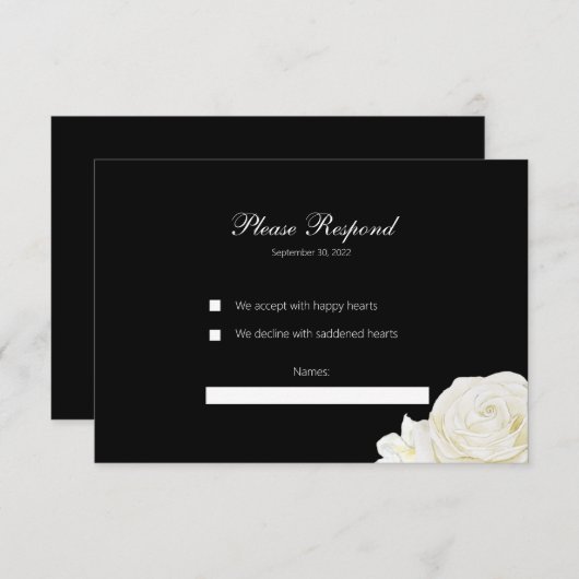 応答カード 出欠カード (正面/裏面)