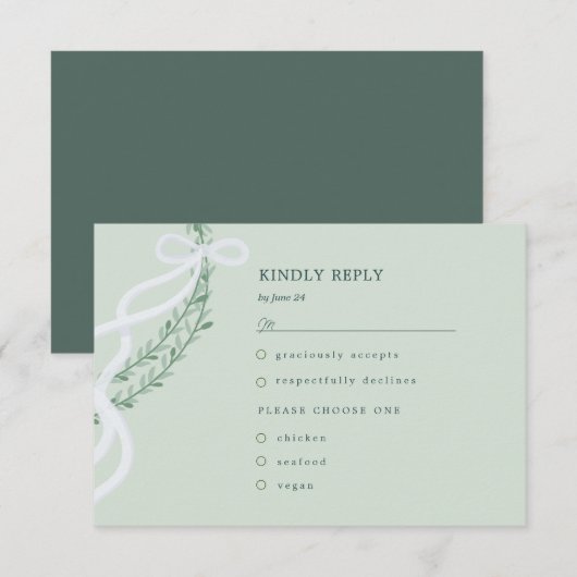 応答カード 出欠カード (正面/裏面)