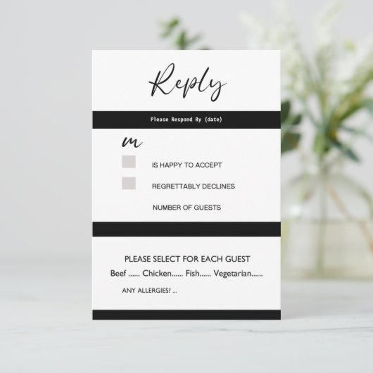 応答カード 出欠カード (スタンド正面)