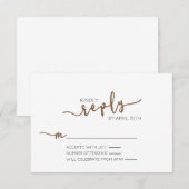 応答カ結婚ード， RSVPカード (正面/裏面)