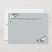 応答モダンカード付きユーカリ結婚式RSVP 出欠カード (裏面)