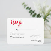 応答応答モダン単純最小化赤白 出欠カード (スタンド正面)