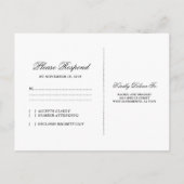 応素朴答 | クリスマスウィンターウェディングRSVP インビテーションポストカード (裏面)