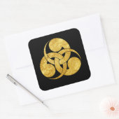 忠ポールモン日本のサムライ氏 スクエアシール (封筒)