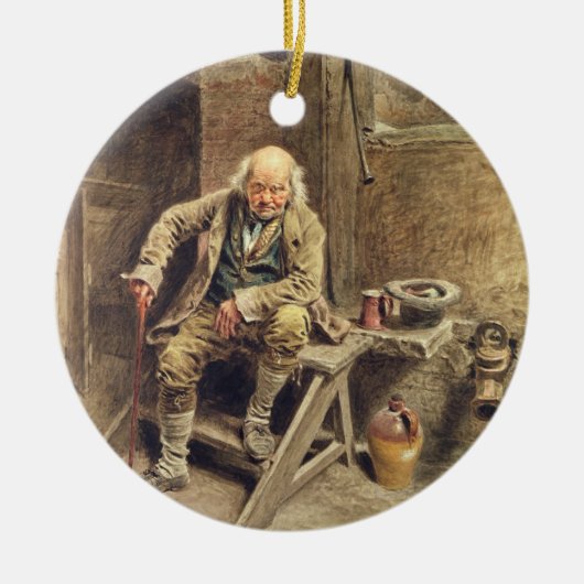 忠実で古い使用人 セラミックオーナメント (正面)