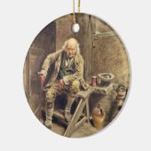 忠実で古い使用人 セラミックオーナメント (左)