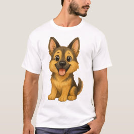 忠実なる番犬: ヴィンテージ・ジャーマンシェパード Tシャツ