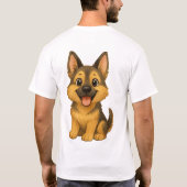 忠実なる番犬: ヴィンテージ・ジャーマンシェパード Tシャツ (裏面)