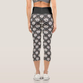 忠実なシベリアのハスキー北極そり犬ペットワンちゃん カプリレギンス (裏面)