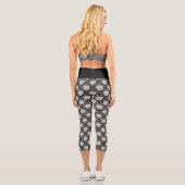 忠実なシベリアのハスキー北極そり犬ペットワンちゃん カプリレギンス (裏面)