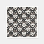 忠実なシベリアのハスキー北極そり犬ペットワンちゃん スタンダードカクテルナプキン (正面)