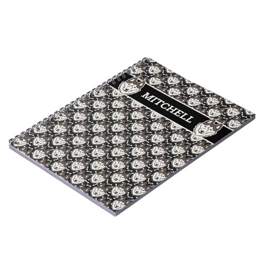 忠実なシベリアのハスキー北極そり犬ペットワンちゃん ノートブック (左側)