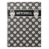 忠実なシベリアのハスキー北極そり犬ペットワンちゃん ノートブック (正面)